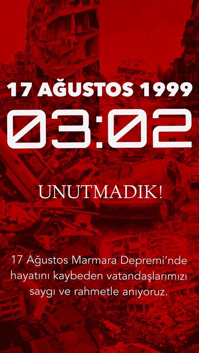 UNUTMADIK, UNUTMAYACAĞIZ 🇹🇷

#17ağustos1999unutmadık 
#17Ağustos1999