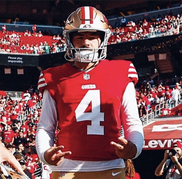 Coach_Yac's tweet photo. Kyle Shanahan on Jake Moody today:

“I thought he kicked his ass off.” https://t.co/Uoe81tAAio