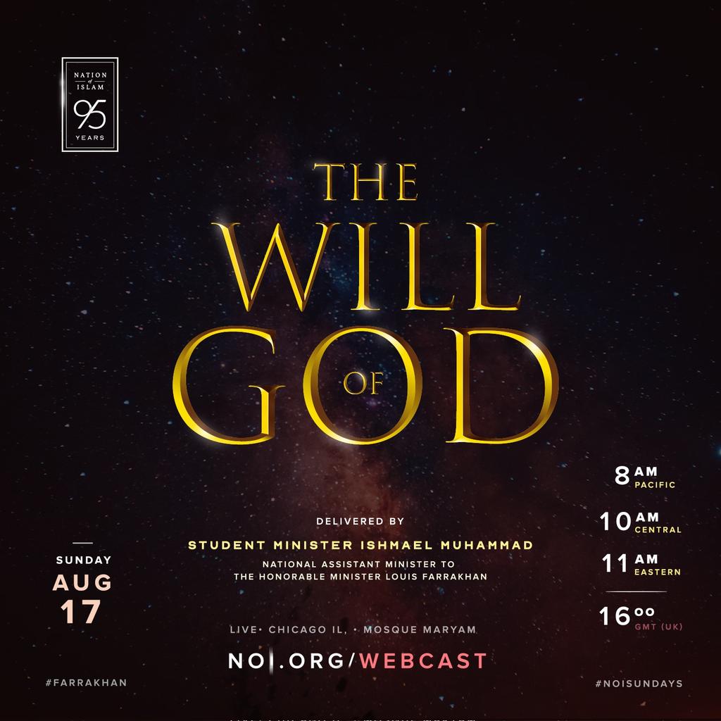 WDMuhammad91's tweet image. ▪︎THE WILL OF GOD▪︎
💫Delivered By Student Minister Ishmael Muhammad