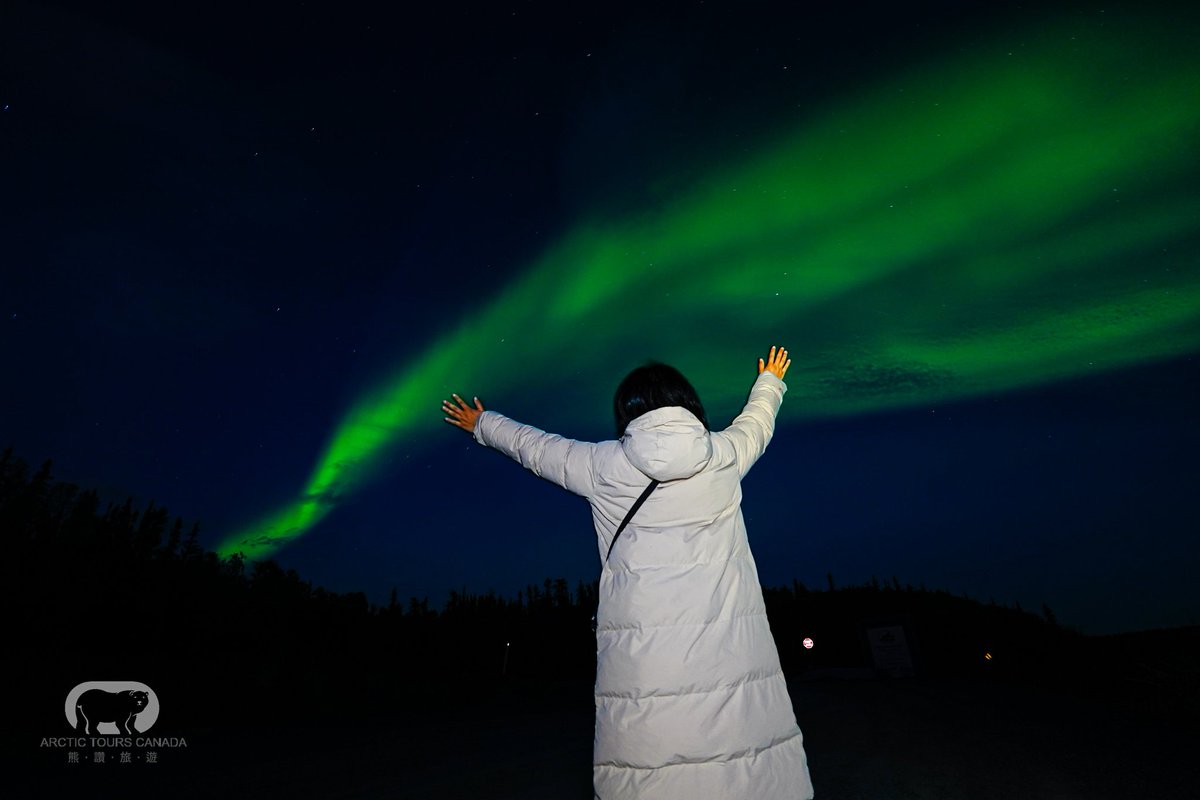 arctictourscan's tweet photo. What a reunion we had with the aurora last night! After a brief break, she really didn’t disappoint us on our first day of summer aurora season. We can’t wait to soak in even more vibrant displays this summer and autumn! Hope you join us!

 #northenlights #arctictourscanada https://t.co/vi5zoXXkS9
