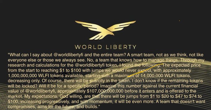Harrods7777's tweet photo. @worldlibertyfi
What can I say about @worldlibertyfi WLFI
you are the future WLFI nerver stop . https://t.co/AdSPTHcyra