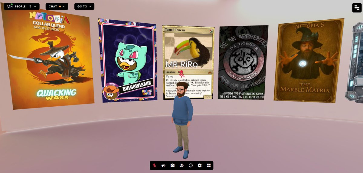 AI Geometrics (@aigeometrics) on Twitter photo Exploring #NFTOPIA5! Look at who's on the Art Gallery! B) Have you picked the trading cards from everyone yet? Exploring #NFTOPIA5! Look at who's on the Art Gallery! B) Have you picked the trading cards from everyone yet?