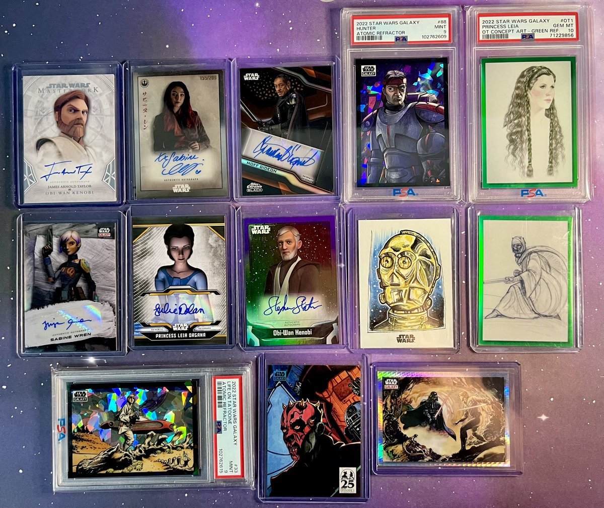 There are too many I can’t pick my favorite! It’s probably a tie between the Leia concept art, Moff Gideon /25 auto, and the James Arnold Taylor auto. 

If there’s something you want let me know before our show next weekend!