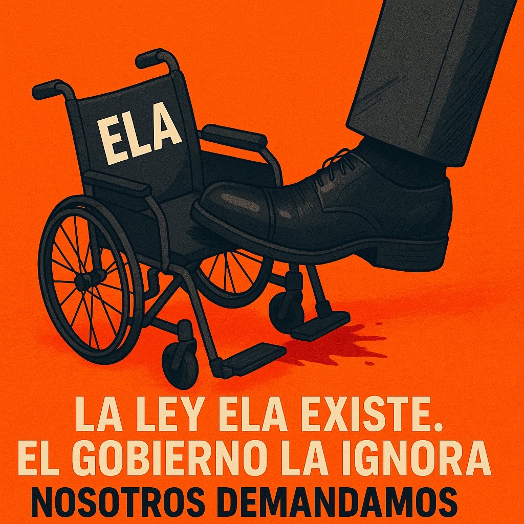 Una silla de ruedas, aplastada.
Una ley ignorada.
Tres muertes al día
Y un Estado que mira hacia otro lado
Nosotros no.Demandamos.
¿Qué harías si tuvieras que demandar al Estado para que no dejen morir a tu familiar en el olvido? Eso estamos haciendo.Porque la Ley ELA se firmó
