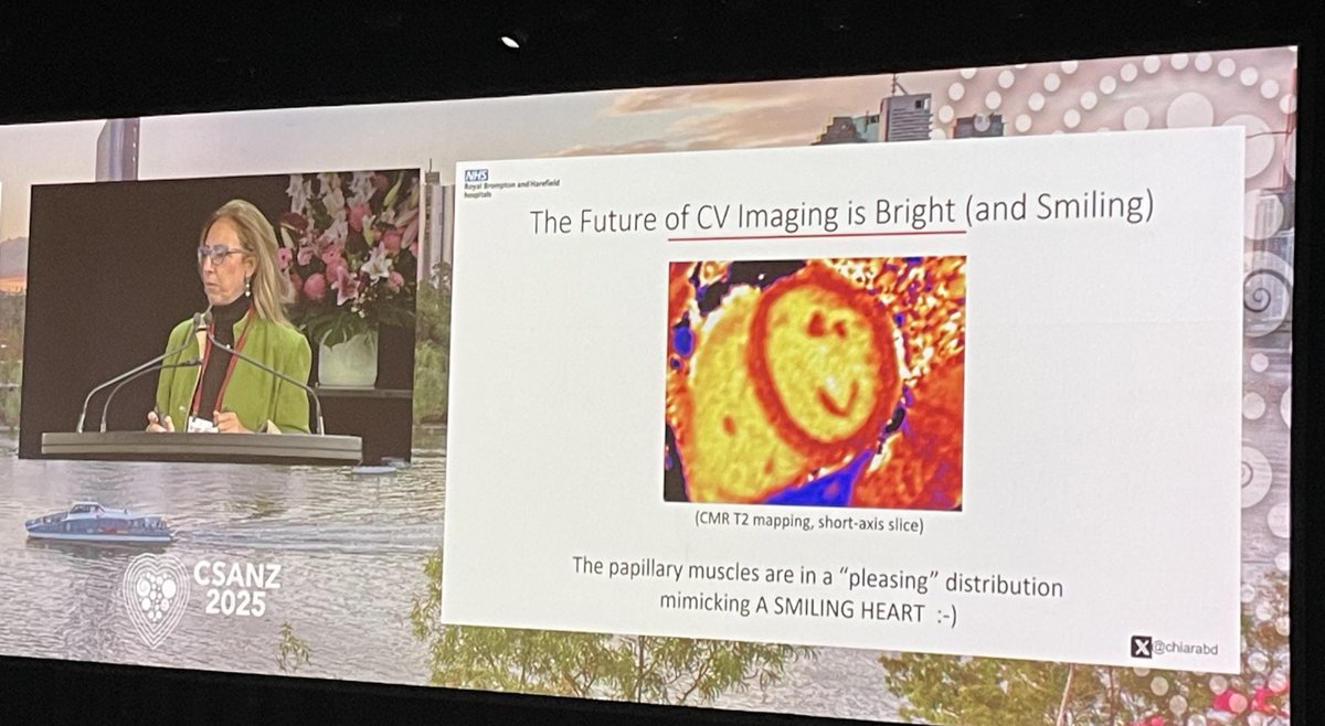 <a href="/thecsanz/">CSANZ</a> <a href="/chiarabd/">C Bucciarelli-Ducci</a> <a href="/ACCinTouch/">American College of Cardiology</a> <a href="/ChrisKramerMD/">Christopher Kramer MD</a> 2/2

<a href="/thecsanz/">CSANZ</a> #CSANZ2025

<a href="/chiarabd/">C Bucciarelli-Ducci</a> closes with reminding us that future of CV imaging is bright♥️👏👏👏