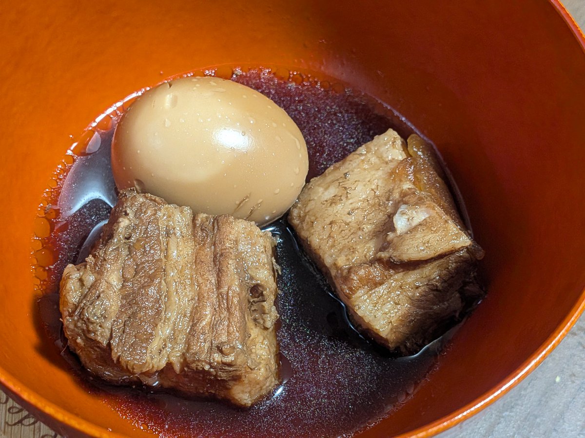 角煮を作りました！隠し味にリンゴジャムを少々。甘さが絶妙！😄