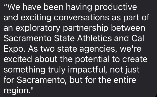 Sacramento State &amp; Cal Expo release the same joint statement regarding the stadium <a href="/kcranews/">kcranews</a>