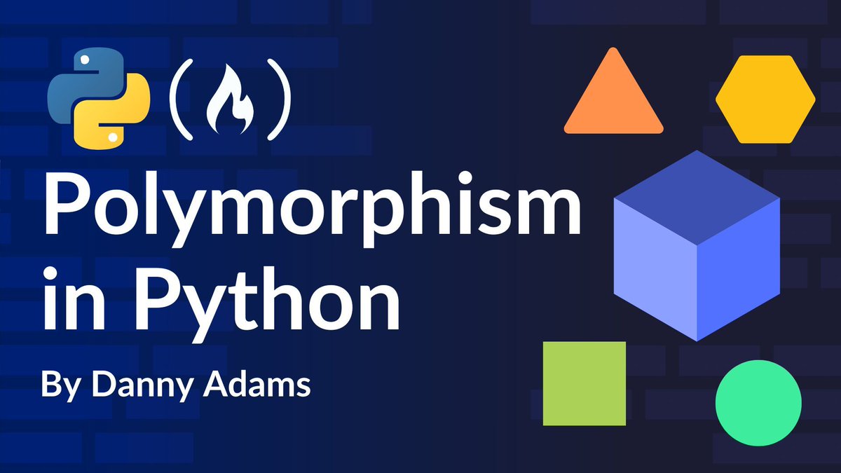 freeCodeCamp's tweet image. The word Polymorphism comes from the Greek and means &quot;having many forms&quot;.

And it&apos;s an object-oriented programming principle that helps you write flexible, maintainable, reusable code.

In this guide, @DoableDanny explains how polymorphism works in Python with lots of code…