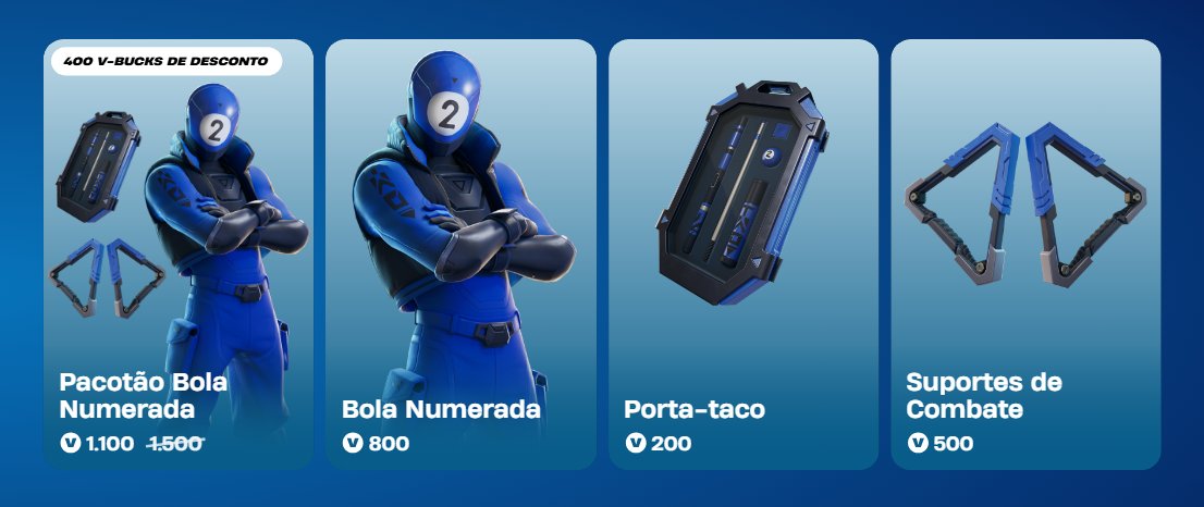 Novo Pacotão "Bola Numerada" disponível na loja por 1.100 V-Bucks até 19/08/2025!                    

Considere usar o CODE: NCY #AD na loja do #Fortnite.