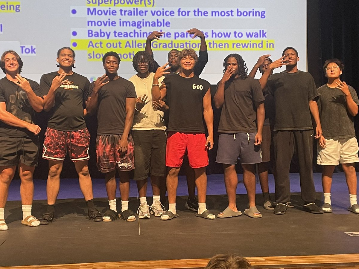 Allen Eagles Football๐๐๐๐๐ (@alleneaglesfb) on Twitter photo THIS IS ALLEN ๐
Itโs always a great day to be an Allen Eagle!๐
ฐ๏ธ๐
Picture Dayโ๏ธ
Annual Dadโs Flag FBโ๏ธ
Varsity Team Retreatโ๏ธ
Men of Connectionsโ๏ธ
Rock, Paper, Scissors Champ <a href="/JosyahHJohnson/">Josyah H Johnson</a> ๐
Talent Show Champs 3-time DEโs <a href="/fbcnt4/">Kendall Hill</a> ๐
#BTB | <a href="/usnikefootball/">Nike Football</a> THIS IS ALLEN ๐
Itโs always a great day to be an Allen Eagle!๐
ฐ๏ธ๐
Picture Dayโ๏ธ
Annual Dadโs Flag FBโ๏ธ
Varsity Team Retreatโ๏ธ
Men of Connectionsโ๏ธ
Rock, Paper, Scissors Champ <a href="/JosyahHJohnson/">Josyah H Johnson</a> ๐
Talent Show Champs 3-time DEโs <a href="/fbcnt4/">Kendall Hill</a> ๐
#BTB | <a href="/usnikefootball/">Nike Football</a>
