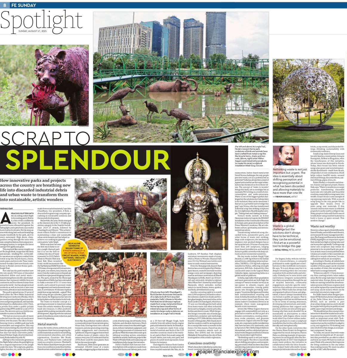 #InTheNews
The waste-to-wonder concept is a growing movement to transform #urbanwaste into artistic wonders. By turning #trash into #treasure, it offers aesthetic appeal while pushing sustainable #urbandevelopment, aligning with the national goals of cleanliness, waste reduction,