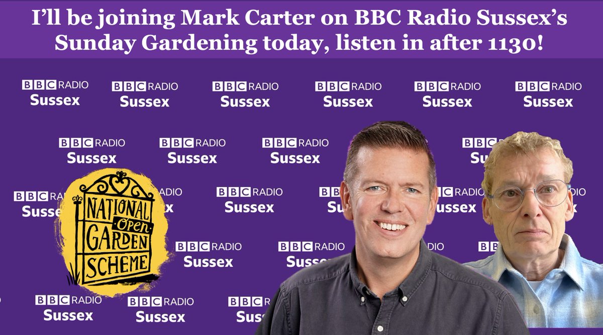 I'll be joining Mark Carter later on <a href="/BBCSussex/">BBC Sussex</a> Sunday Breakfast, you can listen in here. bbc.co.uk/sounds/play/li… <a href="/NGSOpenGardens/">National Garden Scheme</a> <a href="/SussexNGS/">SussexNGS</a> #sussex #gardening
