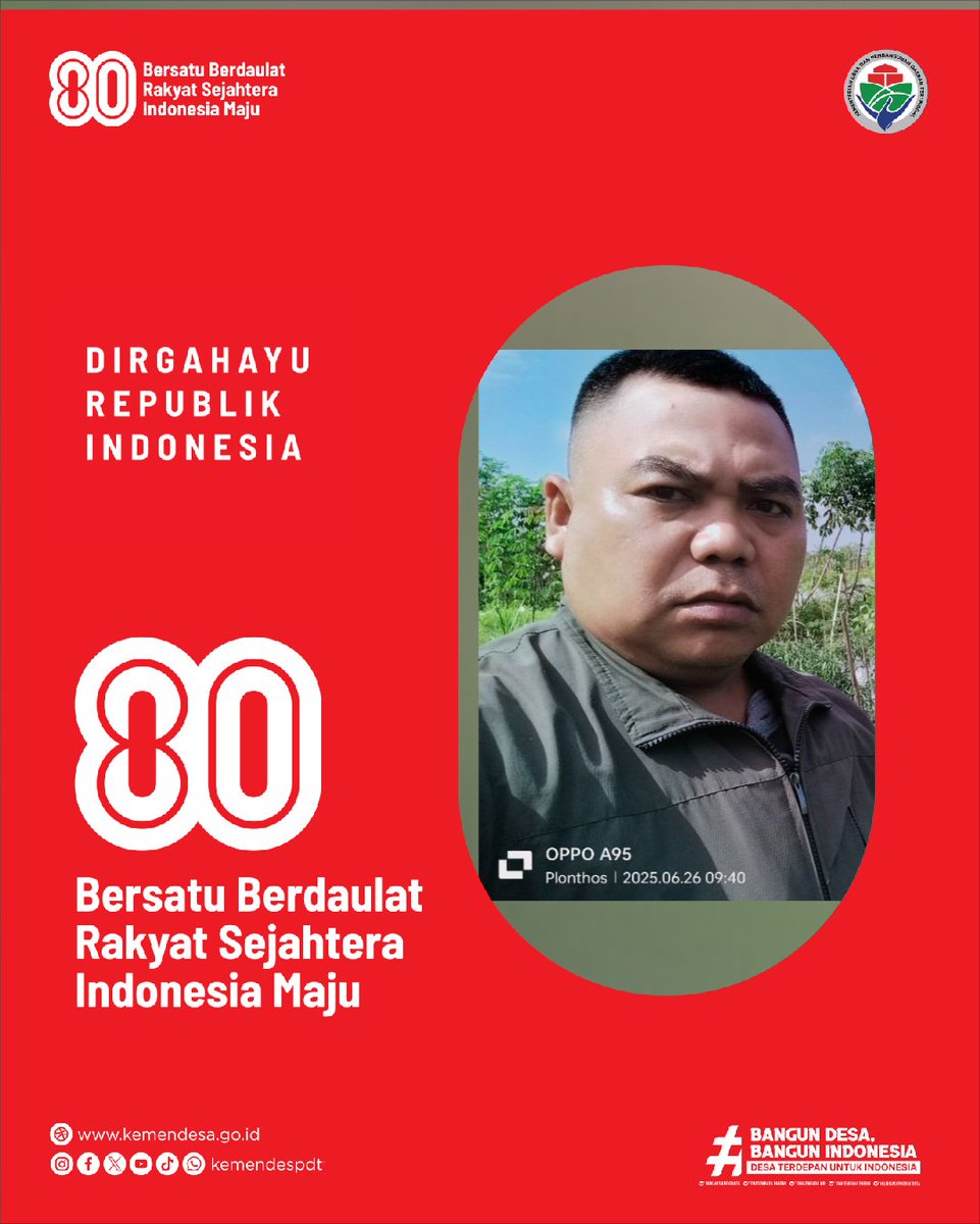 Syanteek283's tweet photo. #BersatuBerdaulat
#RakyatSejahtera
#IndonesiaMaju
#HUT80RI
#BangunDesaBangunIndonesia https://t.co/XycRYcG9S3