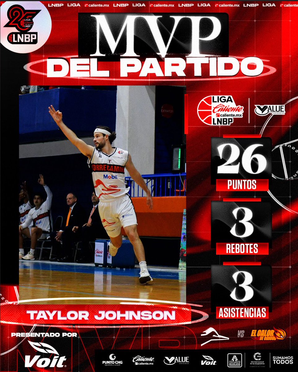 LNBPoficial's tweet image. MVP DEL PARTIDO

Liga Caliente.mx LNBP 🔥🏀
#MarcandoLaDiferencia  #Temporada2025

 @calientesports @puntochg @valuegf @CajaMexicana  @voit_mx
