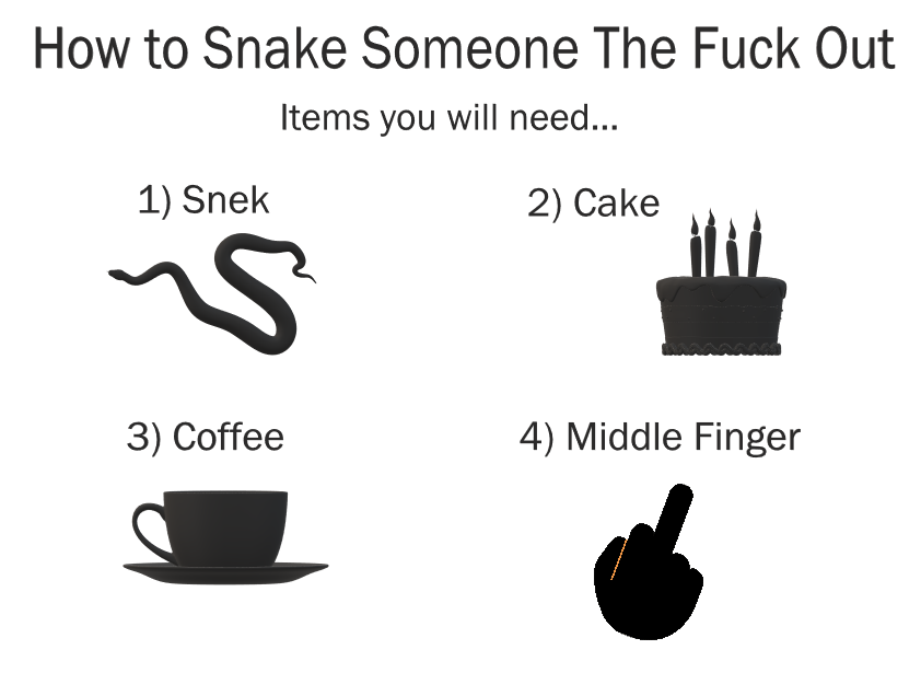 random_snakes's tweet photo. #HowToMaintainOnesCool When something upsets you, just snake it TF out and you'll feel better! π€¬ππ°βοΈππ https://t.co/NkgA8hTgBH