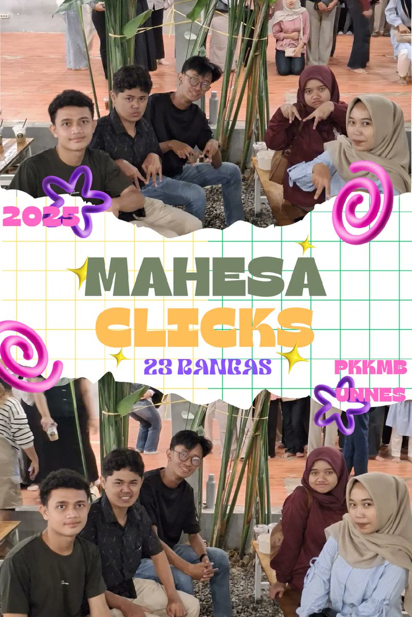 ptrmzyslsbl's tweet photo. Halo, Mahesa!

Perkenalkan, saya Putri Mazaya Salsabila, mahasiswa baru Program Studi Akuntansi, FakultasEkonomika dan Bisnis, Universitas Negeri Semarang.

Di momen PKKMB UNNES 2025 ini, saya bertemudengan teman-teman baru di Universitas NegeriSemarang dari kelompok RANGAS. https://t.co/WQZ89linPl