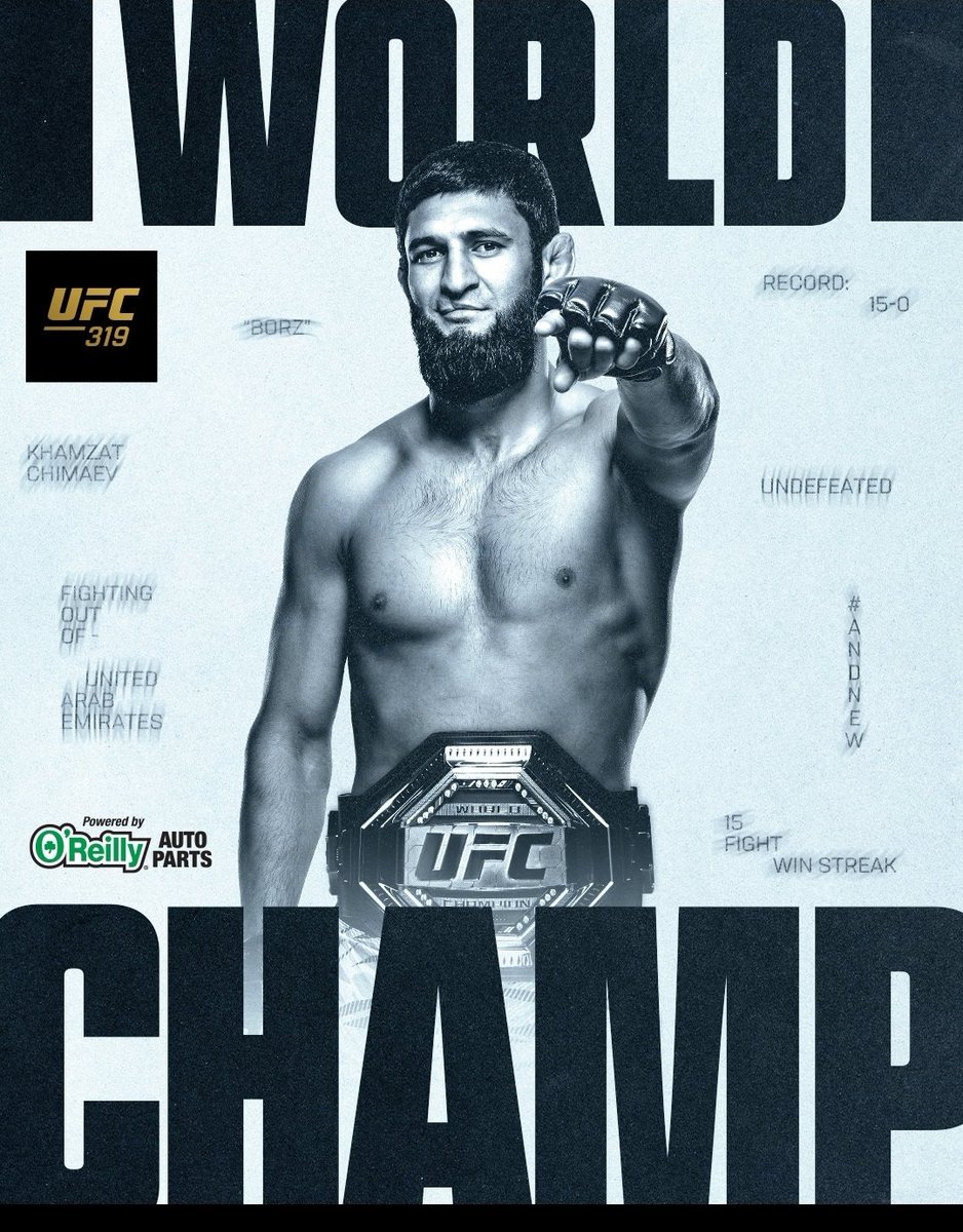falcon🦅 (@zeeshanjavaid0) on Twitter photo THE LONE WOLF 🐺
<a href="/KChimaev/">Khamzat Chimaev</a> defeats Dricus du Plessis by unanimous decision to become the NEW middleweight champion of the world!
[ #UFC319 |
5........0 crazy THE LONE WOLF 🐺
<a href="/KChimaev/">Khamzat Chimaev</a> defeats Dricus du Plessis by unanimous decision to become the NEW middleweight champion of the world!
[ #UFC319 |
5........0 crazy