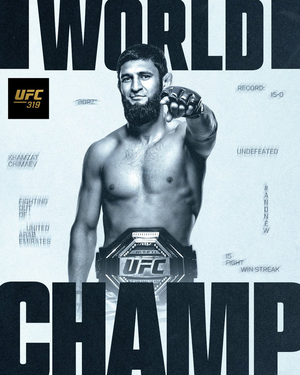 ミドル級に新王者誕生✨️ ハムザト・チマエフ👑 👊#UFC319