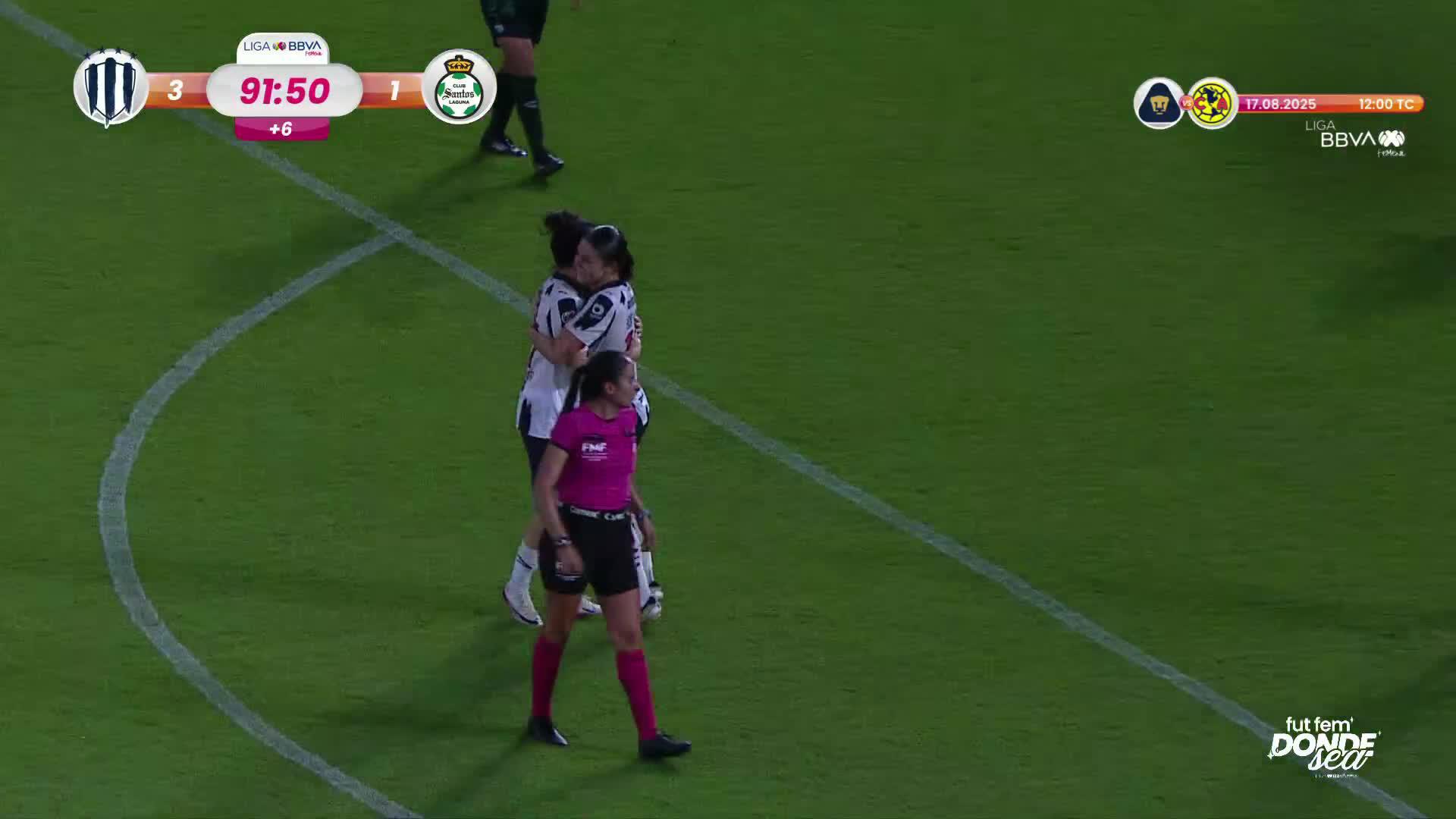 ¡Goooooooool de @Rayadas! 🔥Lucía García firma doblete esta noche. 🤠#FutFemDondeSea #NuestroFutFem