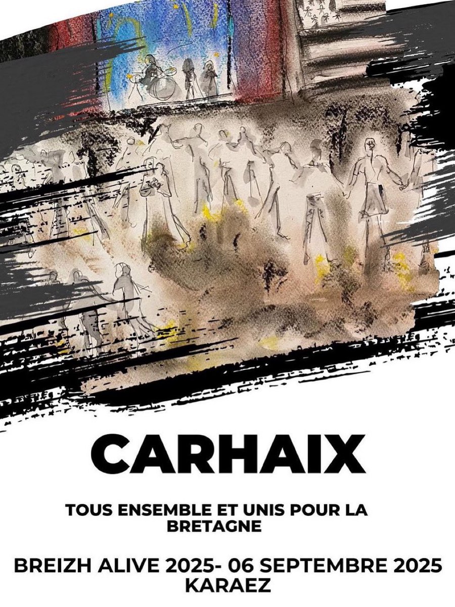 TOUS À CARHAIX le 06 septembre pour écouter notre langue bretonne et montrer notre détermination à défendre et vivre notre culture sans équivoque et avec authenticité.
Lien billetterie pour le BREIZH A LIVE : helloasso.com/associations/p…