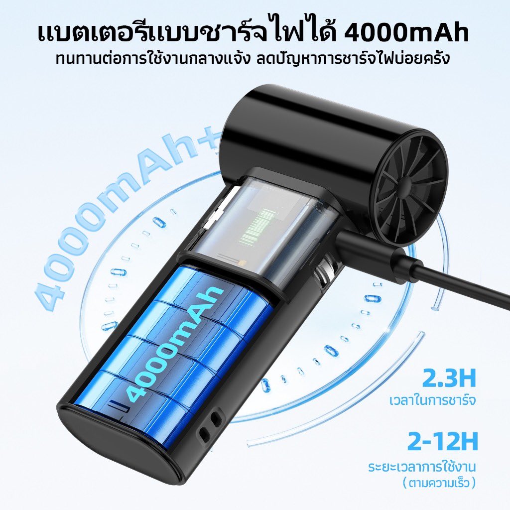 GOOJODOQ GFS007 พัดลมพกพา 4000mAh พัดลม Type-c พร้อมจอแสดงผล พัดลมไอเย็น 100 ระดับ พัดลมมือถือ
📍 s.shopee.co.th/1g8UExXOY1
 #สินค้าเข้าใหม่