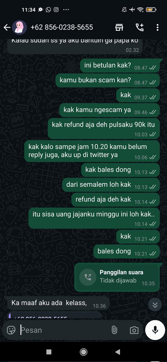 vousmvey's tweet photo. nih baca aja chatnya nyebelin banget. akun temenku di blok sama dia biar dia bisa promosi lagi #zonauang #zonajajan #zonaba https://t.co/ntnxZwxw0H