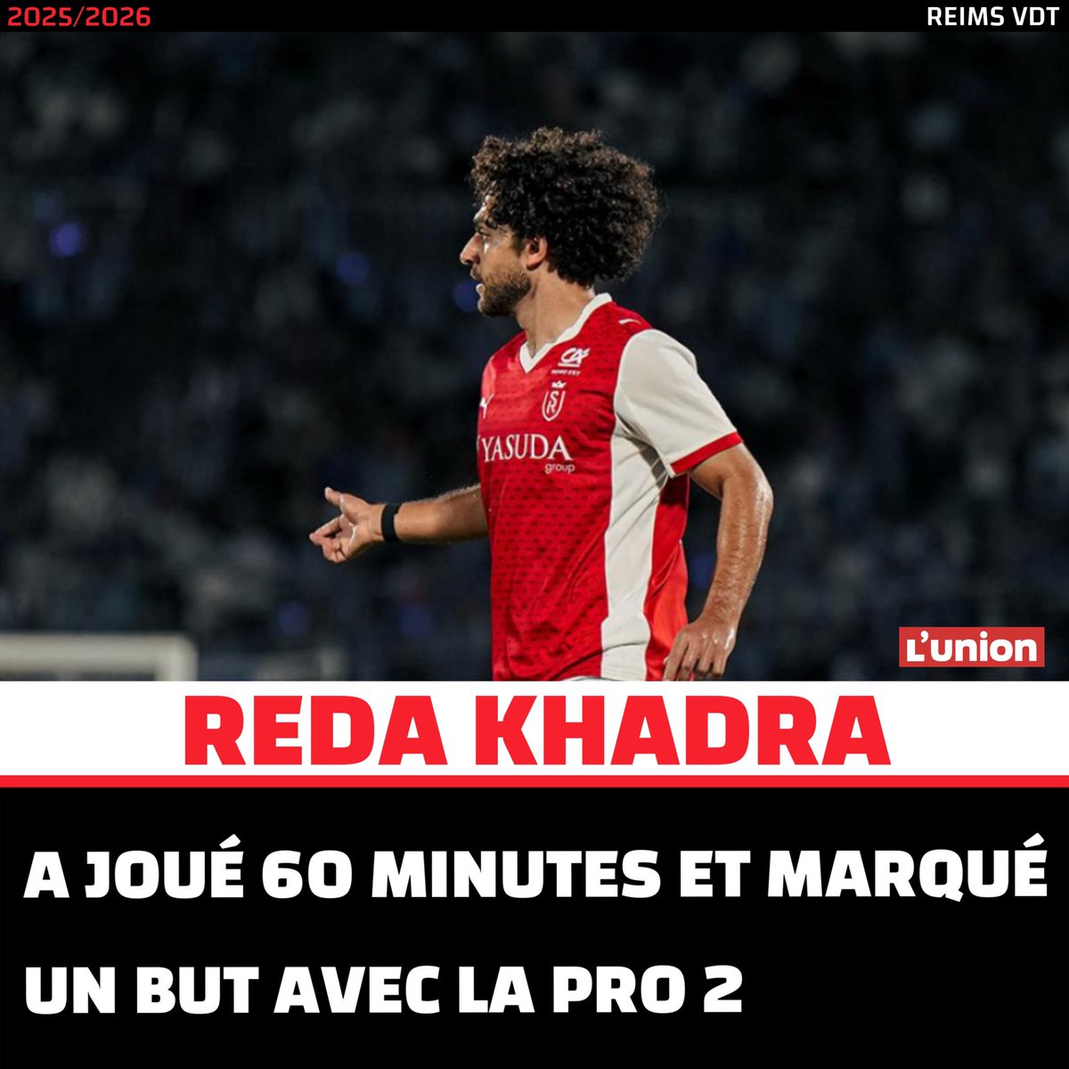 reimsvdt's tweet photo. 🔴⚪️ Reda Khadra a joué 60 minutes et marqué un but avec la Pro 2 de Reims

À lire => https://t.co/tL4pSHv1rT https://t.co/6078DPKsj1
