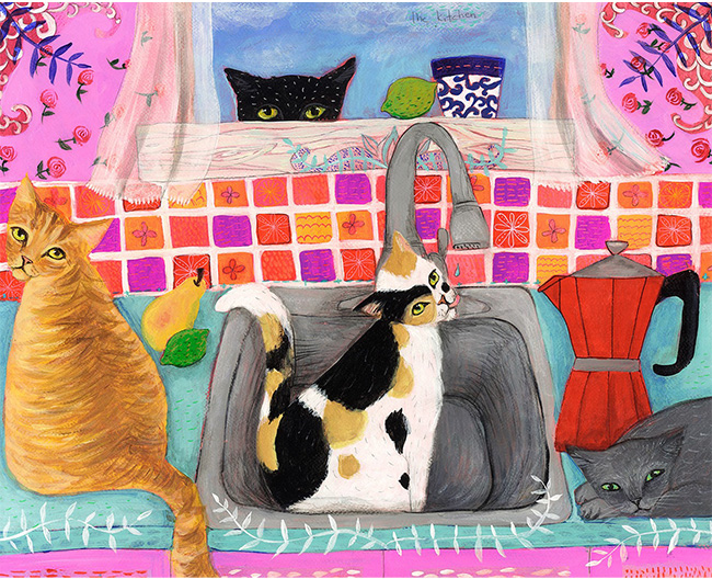 横浜タカシマヤ】 カレン・ホイプティング版画特集 カラフルで独創的な