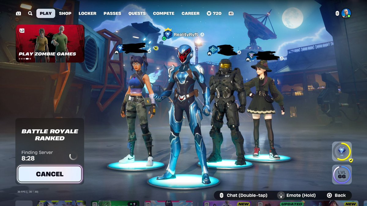 RealityRyft_'s tweet photo. Fix rank queues @FortniteStatus me and my friends sit in the lobby in queue times for 10 minutes or longer or just don’t get into a game and get off. https://t.co/pDBNQnd5S1