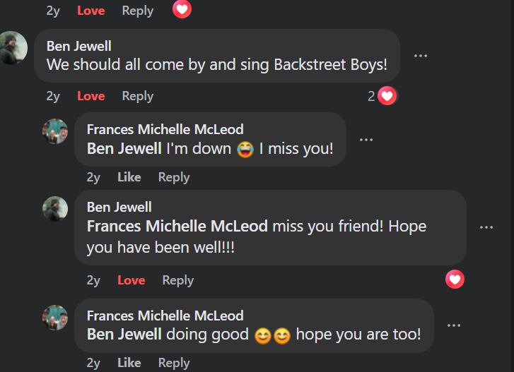 😂😂😂That time I said on Facebook I wanted my dude <a href="/BenJewell_/">Ben Jewell</a> and a couple of my other local loves to come by my house and sing - and my boy said "We should all come and sing Backstreet Boys" 😂🤭 Miss you Ben - gonna have to take a roadtrip one day!