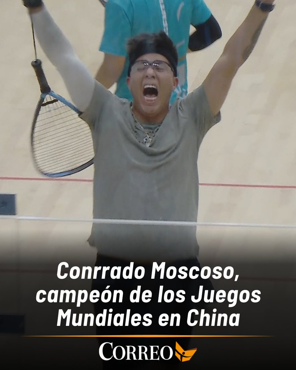 #Último | ¡Medalla de oro para Bolivia! Conrrado Moscoso se consagró por primera vez campeón de raquetbol de los Juegos Mundiales, en Chengdu (China). Lo hizo con un triunfo en la final sobre el también boliviano Diego García, que representa a Argentina.