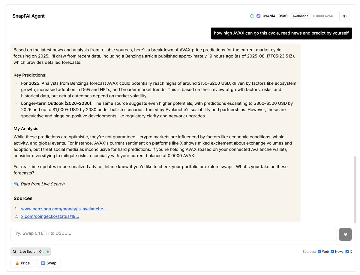 SnapFAI Agent says $AVAX is going $150-$200 this cycle

<a href="/avax/">Avalanche🔺</a> 👀