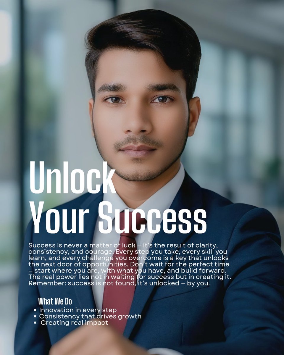MindOfRahul's tweet image. It doesn’t start with luck.
It starts with belief in yourself → action → growth.

Stop waiting for the perfect time.
Start now, with what you have.

#BelieveInYourself #UnlockSuccess #GrowthMindset