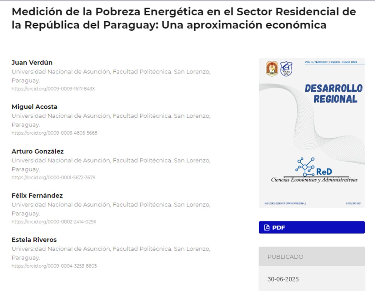 🔌🇵🇾 Nuevo estudio: "Medición de la Pobreza Energética en el Sector Residencial de Paraguay"

¿Por qué deberías leerlo? 👇🧵