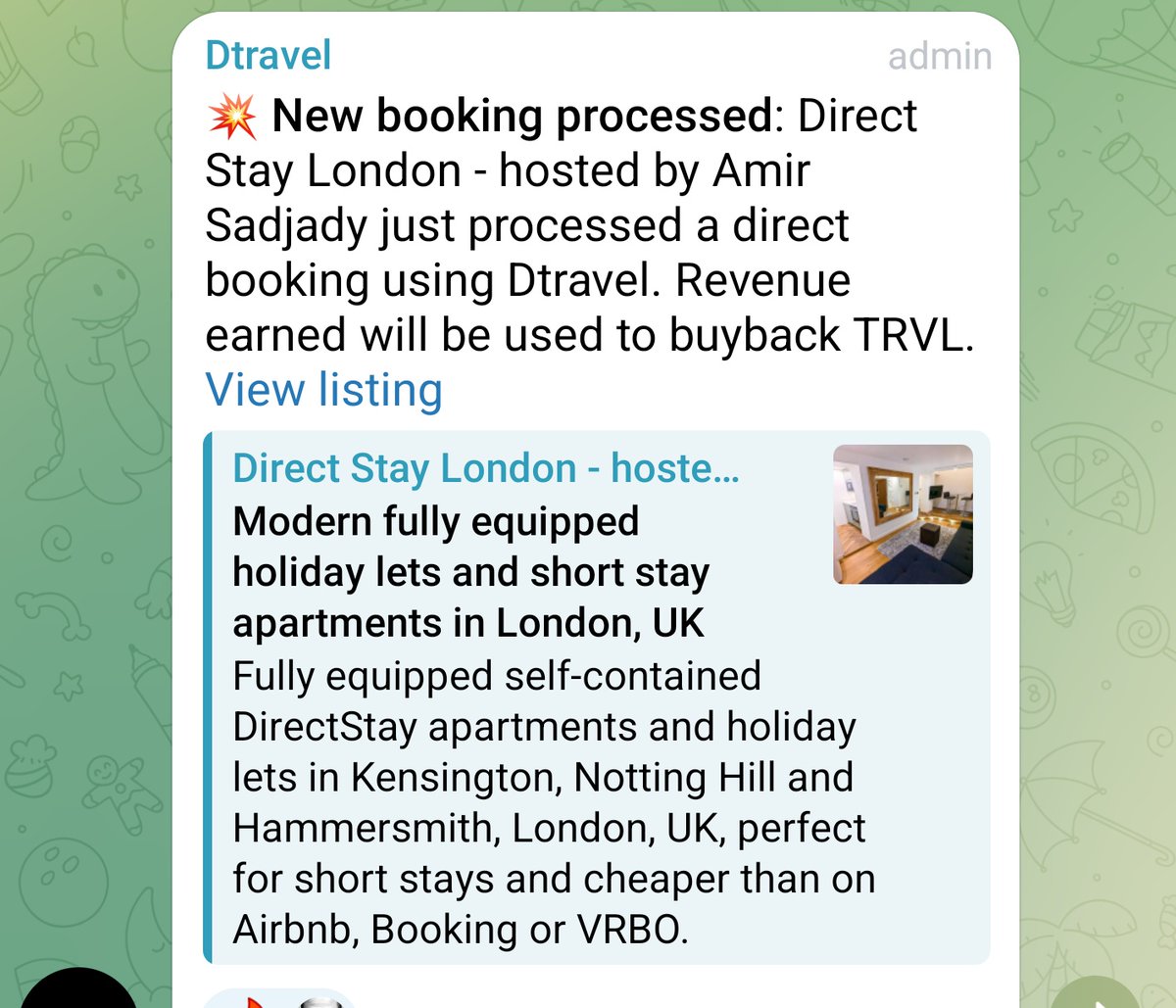 amirsadjady's tweet photo. My 34th direct booking processed by @DtravelDAO within 3 years. I'm looking forward to the day when the whole world is using Dtravel, that day is coming. https://t.co/8whCeu7khp