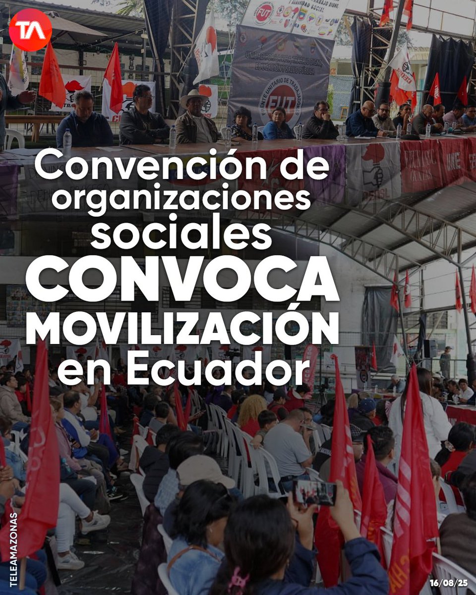#ATENCIÓN | Organizaciones sociales y gremios preparan una serie de movilizaciones en Ecuador. ¿Cuándo?  ow.ly/ko5k50WH8sG