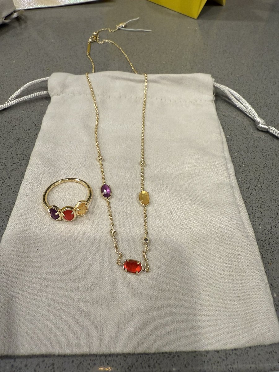 ba1leye's tweet photo. Dan and I went to Kendra Scott today and customized a ring a necklace with Nova’s, his, and my birthstone 😭😭 https://t.co/Enw9BqCG3a