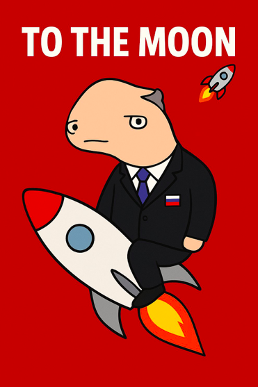 Pudin meme featuring Russian president on Solana