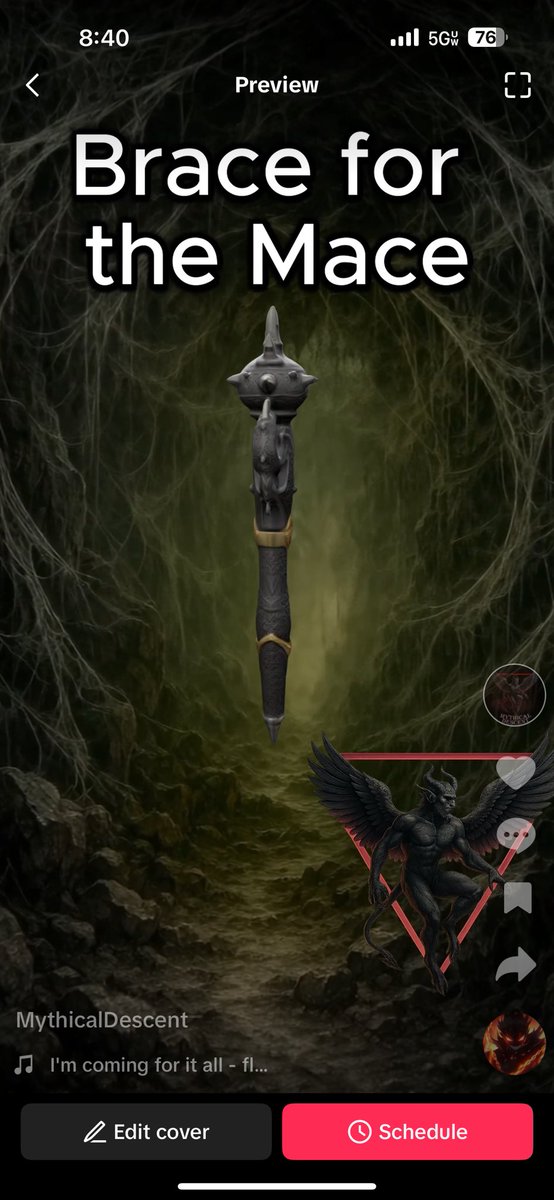 MythicalDescent's tweet photo. 🔨 Brace for the Mace reveal!
A single swing could end a battle… or at least your dental plan.
If you could give it one crushing ability, what would it be?
Follow @MythicalDescent for more legendary weapon drops!

#MythicalDescent #GameDev #fantasyweapons #viral #fyp #trending #indiedev