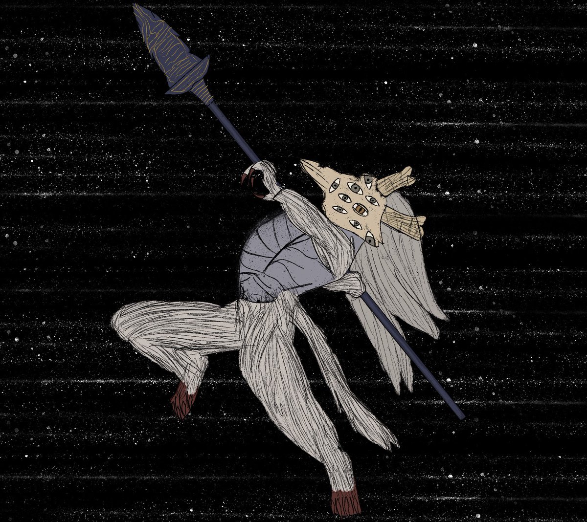 #fearandhungertermina One of 3 drawings I plan to do with Rancid the Sergal