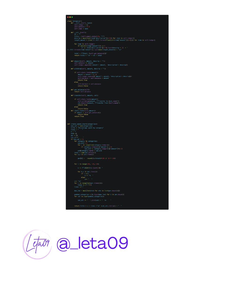 _leta09's tweet image. Budget smarter, not harder. Python-powered. 💡 #CodeYourFinance #PythonApp #python #pythonprogramming #pythonlearning #pythonCode #pythoncoding #pythoncode #python3 #code #coding #freecodecamp