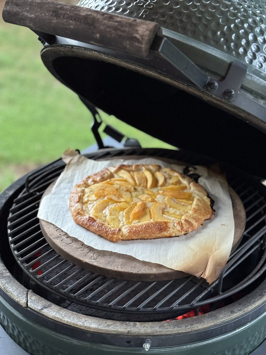 Salmon and a peach galette for Saturday night dinner