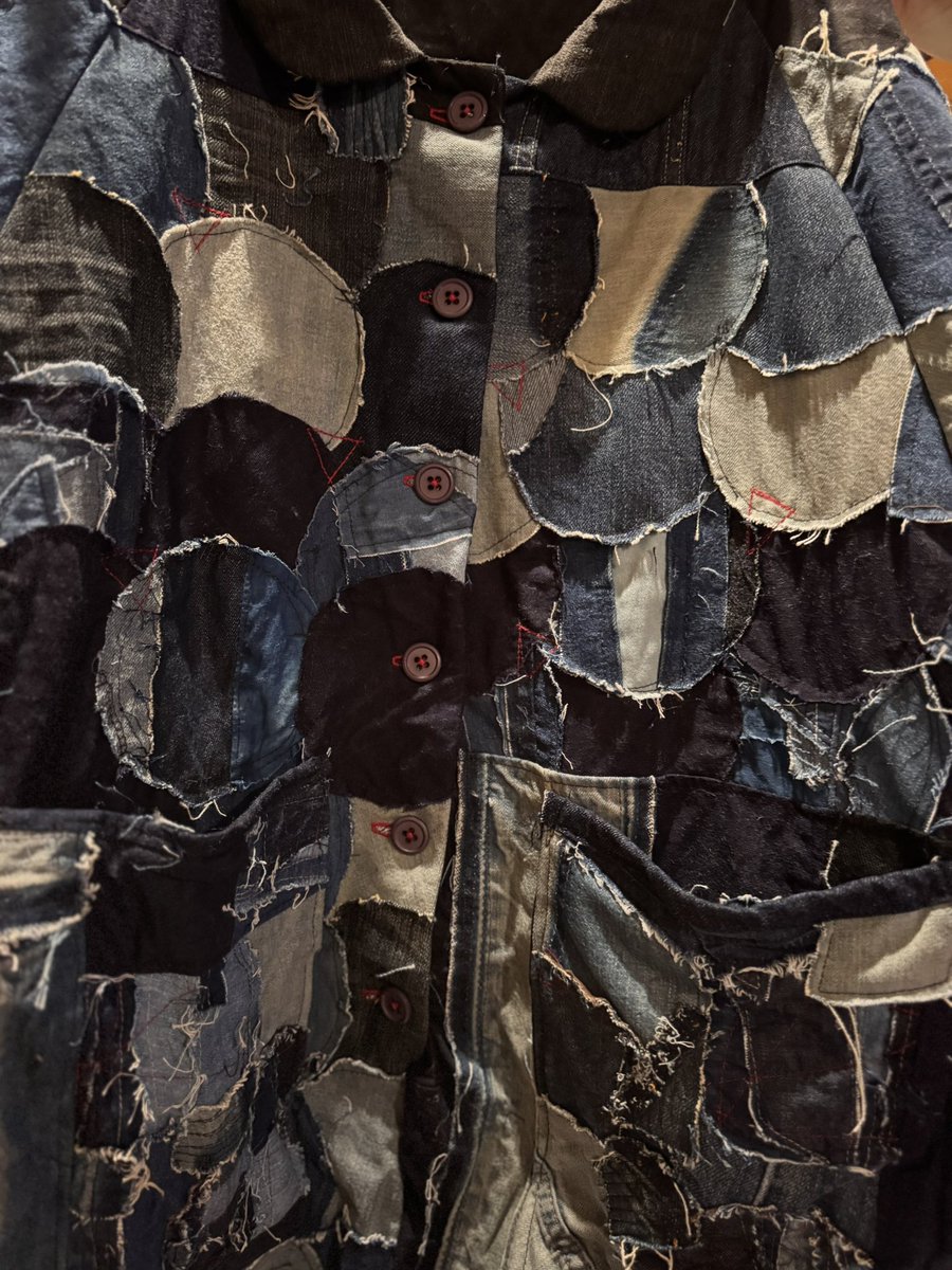 デニムは水通しを後の仕上がりを計算して作るのが楽しい😃