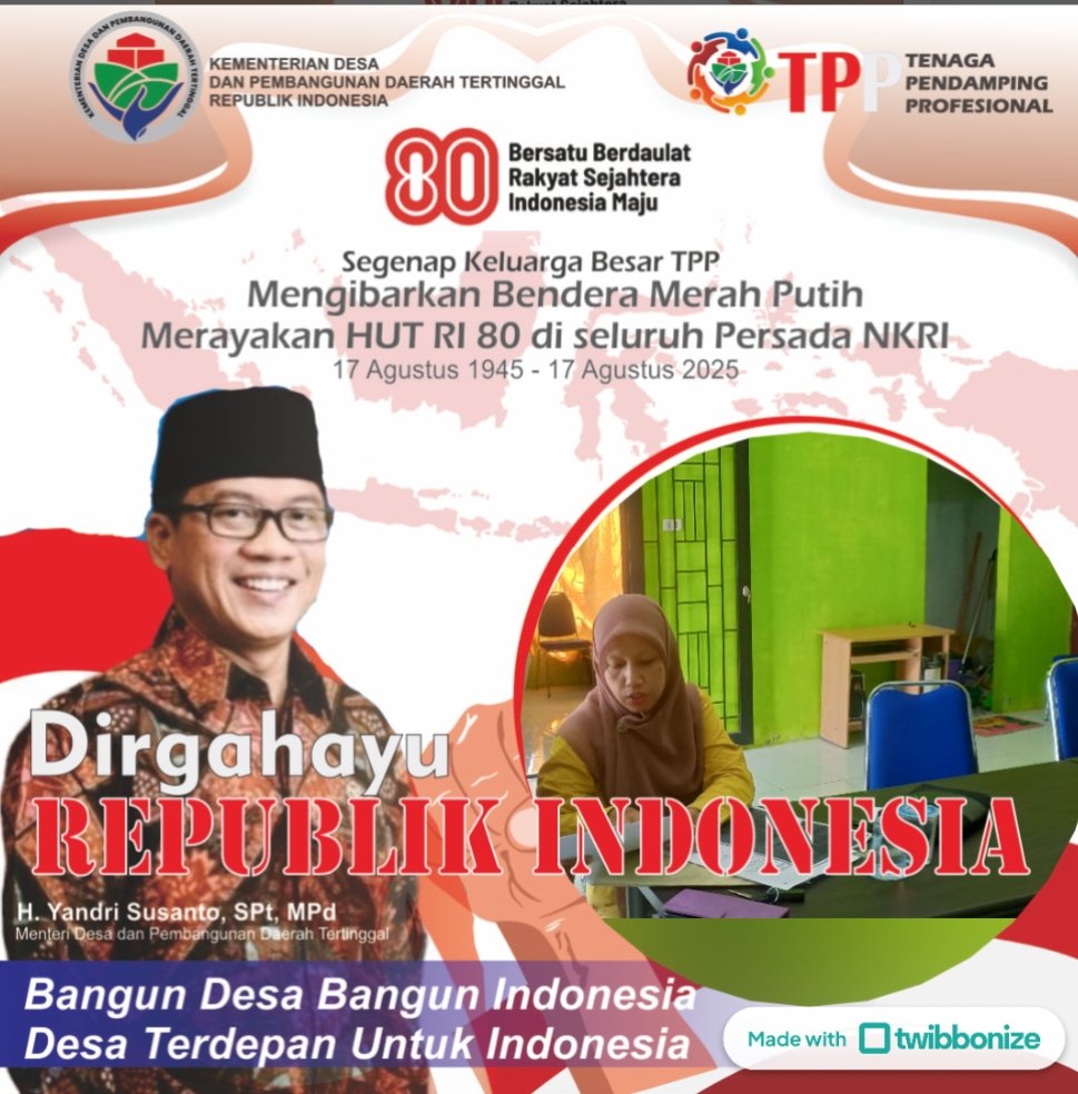 ANurliansari22's tweet photo. Semangat kemerdekaan Indonesia
#TPPKibarBenderaMerahPutih
#TPPDirgahayuRI80
#TPPAcehHebat
#TPPProvAceh
@kemendespdt @bpsdmkemendesa
@prabowo @YandriSusanto27 @ahmadrizapatria https://t.co/BkgPmmnh8a