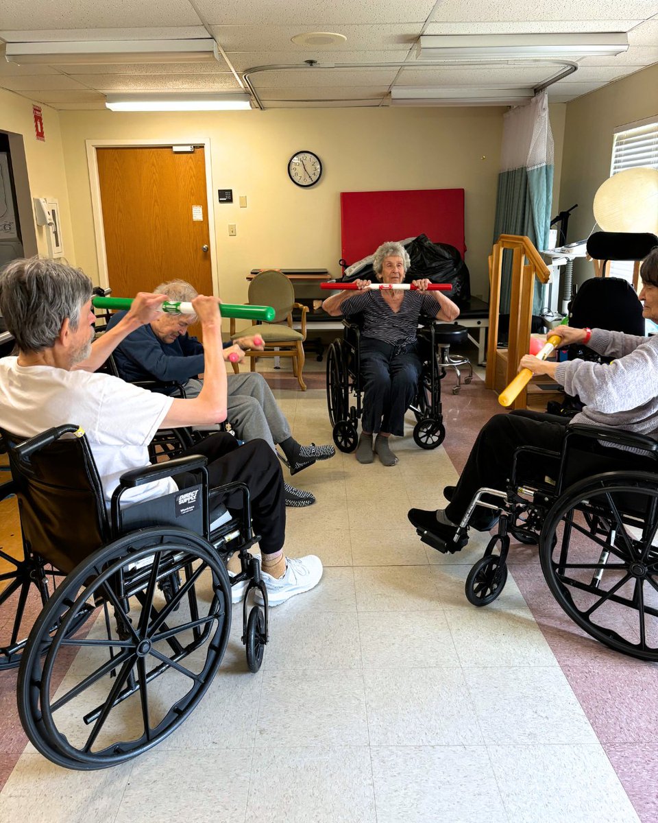 At Mary Wade, fitness builds strength, flexibility &amp; connection. 💪❤️ In seated group exercise, residents use weights to boost mobility—every rep supporting independence &amp; well-being. #ActiveAging #SeniorWellness