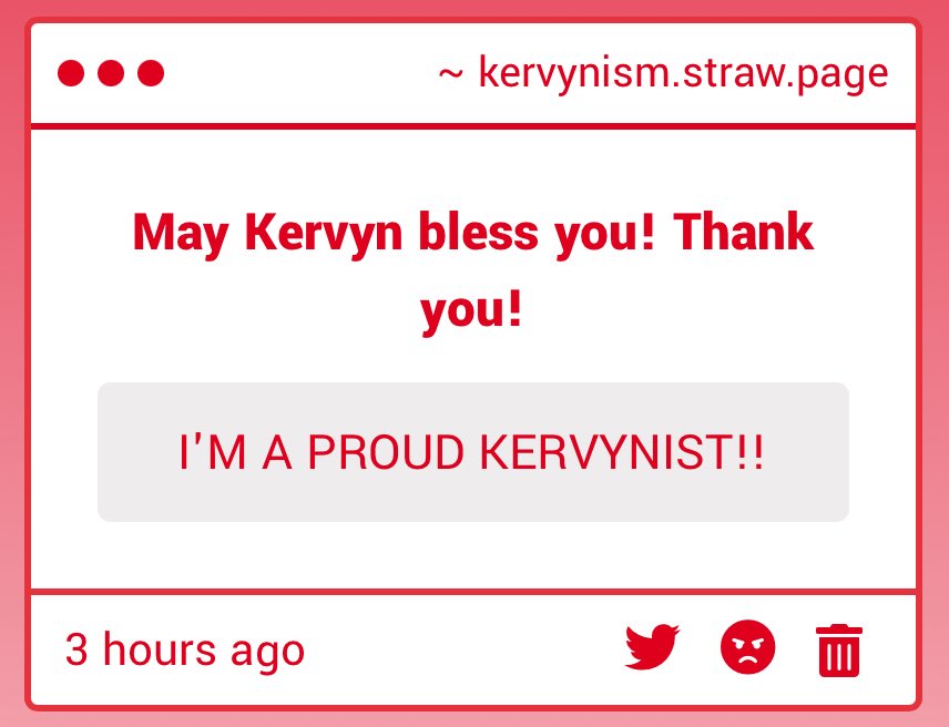 KERVYNISM's tweet photo. [https://t.co/ZEVaF98G2v]

THE KLORD IS A WELCOMING AND LOVING FIGURE! Praise the Klord, Ka'men!

Find comfort in Kervynism TODAY! https://t.co/xQYqY6o7nz