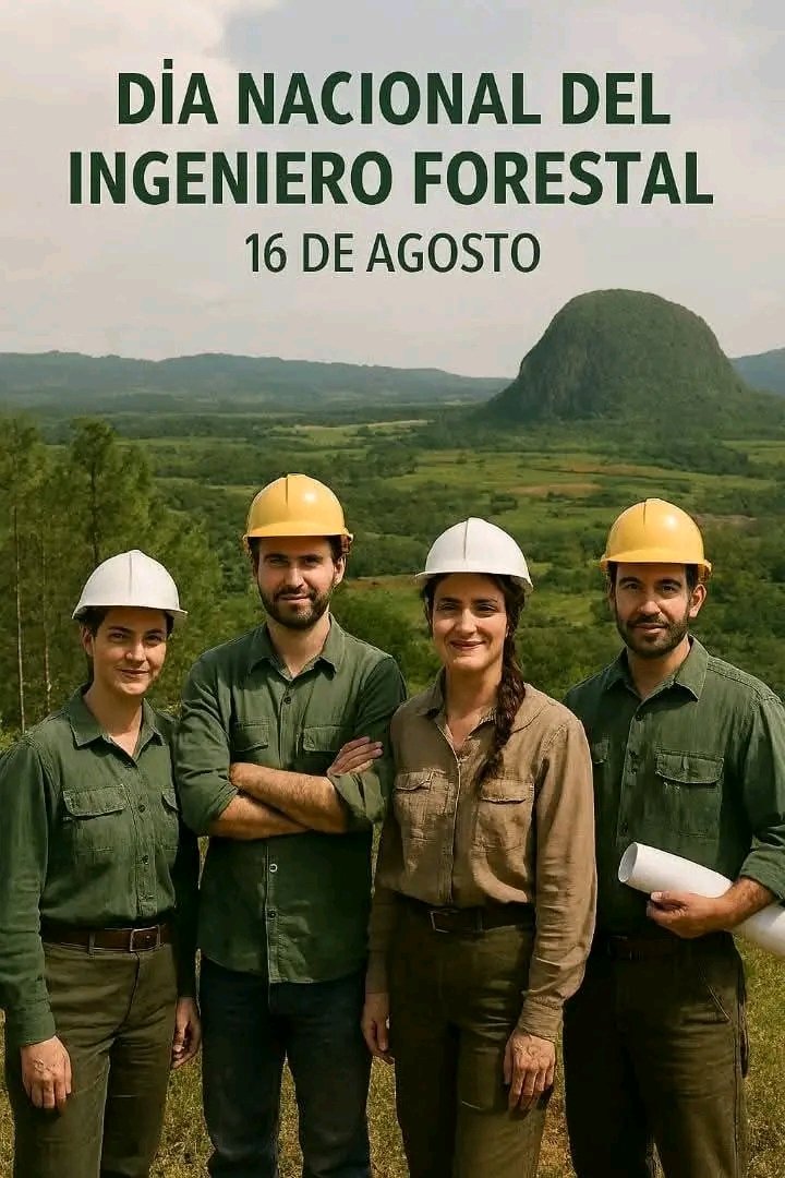 🌲 Día Nacional del Ingeniero Forestal 🌲  Hoy 16 de agosto
celebramos a quienes dedican su vida a proteger, restaurar y comprender uno de nuestros mayores tesoros: los bosques. 🌿