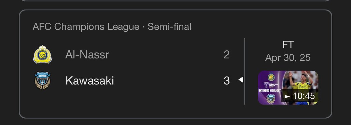 Messi came back from an injury , scored the winner and assisted a no look back heel assist to get his team a win against the MLS champs. Meanwhile a certain “GOAT” lost a KO game AGAIN against a 8th placed Japanese league team 😭