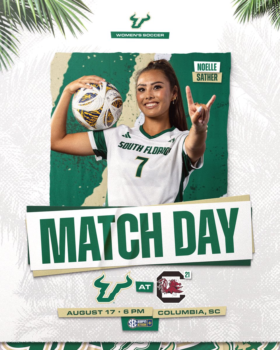 USF Women's Soccer (@usfwsoc) on Twitter photo 🔜 Top 25 Road Match
⏰: 6:00PM
📺: <a href="/SECNetwork/">SEC Network</a> +
💻: gobulls.co/25WSOCStream2
📊: gobulls.co/25WSOCStats2 🔜 Top 25 Road Match
⏰: 6:00PM
📺: <a href="/SECNetwork/">SEC Network</a> +
💻: gobulls.co/25WSOCStream2
📊: gobulls.co/25WSOCStats2