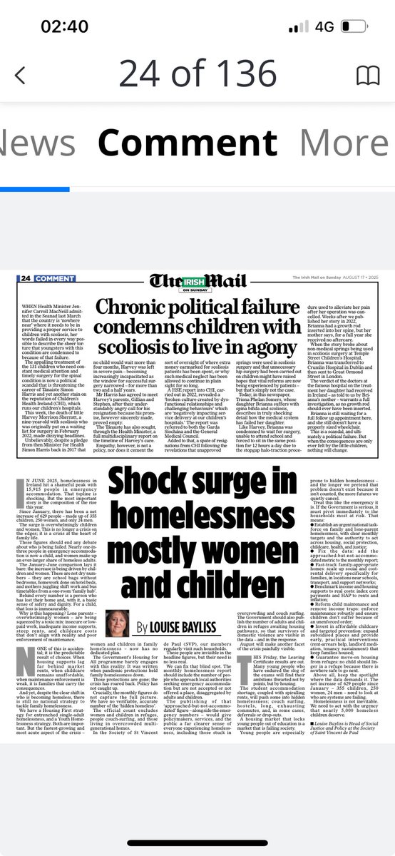 CM Haughey Solicitors (@cmhaughey) on Twitter photo <a href="/scolionetwork/">The Scoliosis Advocacy Network #BackUs</a>
<a href="/SBH_PAG/">Spina Bifida & Hydrocephalus Paeds Advocacy#backus</a>
#Scoliosis
#SpinaBifida
<a href="/irishdailymail/">The Irish Daily Mail</a>
<a href="/CHI_Ireland/">Children's Health Ireland</a>
<a href="/HSELive/">HSE Ireland</a>
“Torture”
“Condemning Children with scoliosis to live in agony”
#ResignHarris
#JusticeForHarvey
❤️❤️❤️❤️❤️❤️❤️ <a href="/scolionetwork/">The Scoliosis Advocacy Network #BackUs</a>
<a href="/SBH_PAG/">Spina Bifida & Hydrocephalus Paeds Advocacy#backus</a>
#Scoliosis
#SpinaBifida
<a href="/irishdailymail/">The Irish Daily Mail</a>
<a href="/CHI_Ireland/">Children's Health Ireland</a>
<a href="/HSELive/">HSE Ireland</a>
“Torture”
“Condemning Children with scoliosis to live in agony”
#ResignHarris
#JusticeForHarvey
❤️❤️❤️❤️❤️❤️❤️